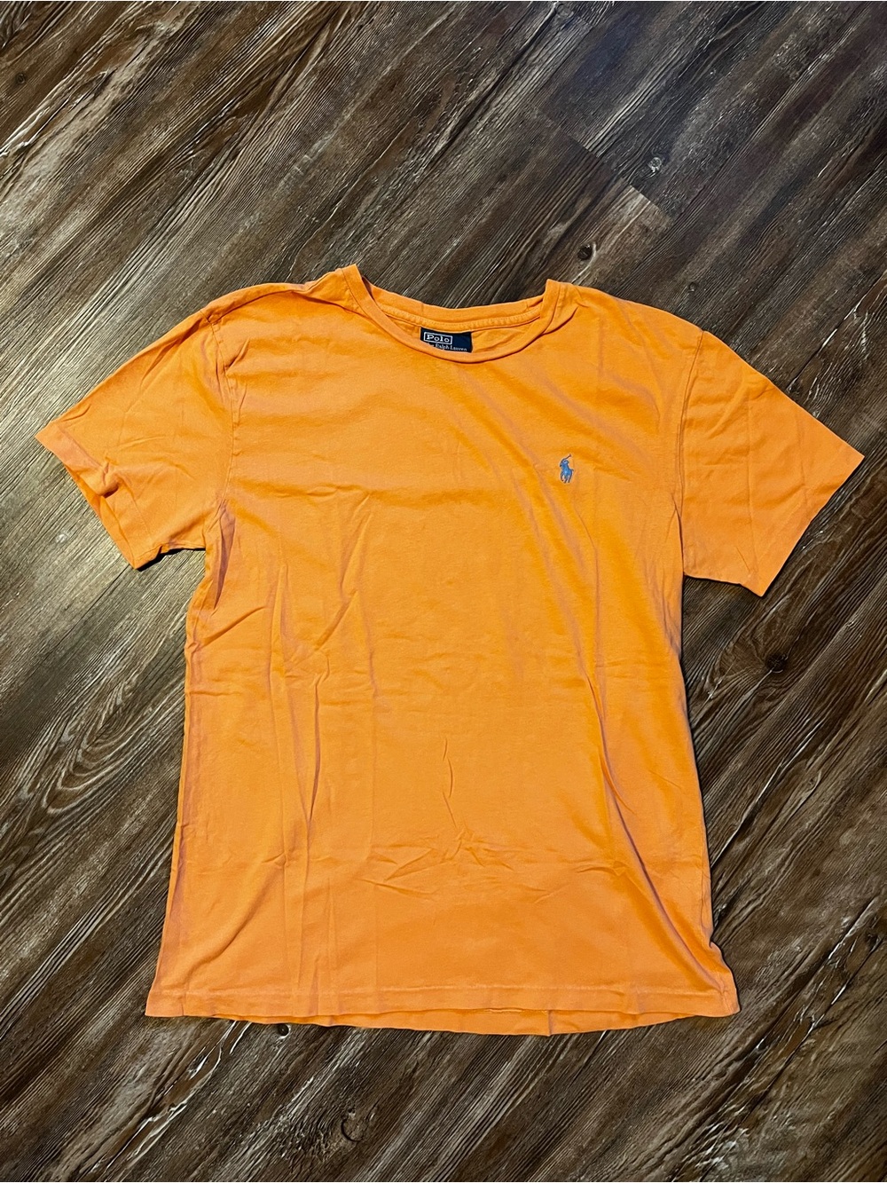 Polo by Ralph Lauren Orange Short Sleeve Crew Tee with Blue Pony